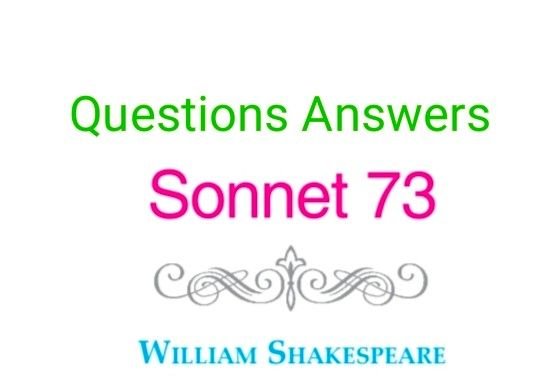 Sonnet 73 William Shakespeare Questions Answers